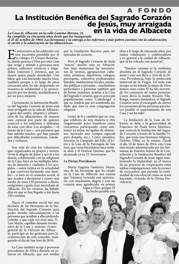 El 50º Aniversario de Albacete en la hoja dominical de la Diócesis